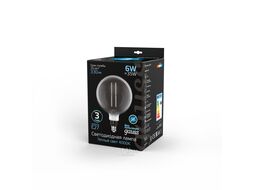 Лампа светодиодная филаментная Vintage Filament Straight 6Вт G200 4000К нейтр. бел. E27 330лм 200х283мм Gray GAUSS 154802205