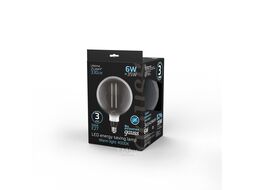 Лампа светодиодная филаментная Vintage Filament Straight 6Вт G200 4000К нейтр. бел. E27 330лм 200х283мм Gray GAUSS 154802205