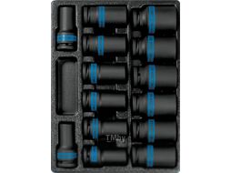 Набор ударных глубоких торцевых головок 3/4", шестигранные, 19-41 мм, 14 предметов KING TONY 6414MP