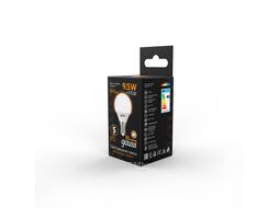 Лампа светодиодная Black 9.5Вт шар 3000К тепл. бел. E14 890лм GAUSS 105101110