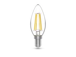 Лампа светодиодная филаментная Basic Filament 4.5Вт свеча 4100К нейтр. бел. E14 420лм GAUSS 1031215