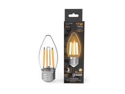 Лампа светодиодная филаментная Filament 11Вт Свеча 2700К E27 810лм GAUSS 103802111