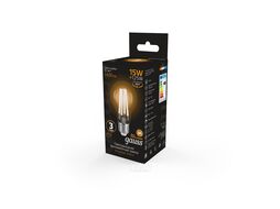 Лампа светодиодная филаментная Filament 15Вт A60 2700К тепл. бел. E27 1400лм GAUSS 102902115