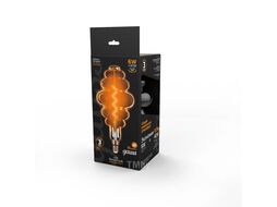 Лампа светодиодная филаментная Filament Honeycomb 6Вт 2400К тепл. бел. E27 420лм flexible golden GAUSS 158802006