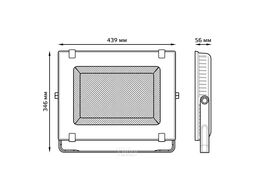 Прожектор светодиодный Qplus ДО 200Вт 6500К IP65 24000лм 175-265В черн. GAUSS 613100200