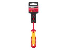 Отвертка Insulated, SL4,0 x 100 мм, CrMo, до 1000 В, двухкомп.рукоятка MATRIX PROFESSIONAL 12916