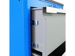 Тумба инструментальная PROFFI Д3 RAL5005 (3 выдвижных ящиков RAL7024, центральный замок+лоток) Верстакофф 106583