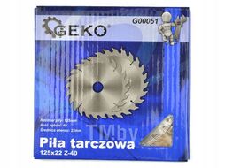 Диск пильный по дереву 125/22 40T Geko G00051