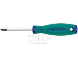 Отвертка стержневая крестовая ANTI-SLIP GRIP, PH1x80 мм JONNESWAY D71P180