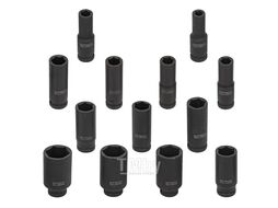 Набор головок ударных глубоких13пр.,1/2''(10, 12-15, 17, 19, 21, 22, 24, 27, 30, 32мм), на пластиковом держателе ILOforce IF-4137MPB