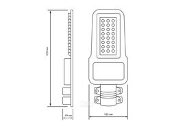 Светильник светодиодный Qplus ДКУ 80Вт 5000К IP65 9600лм 120-260В 455х180х49мм уличный КСС "Ш" GAUSS 629535380