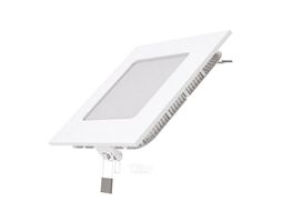 Светильник светодиодный Slim ДВО 6Вт 3000К IP20 360лм 180-265В d105х105мм 120х120х22мм квадрат встраив. монтажный GAUSS 940111106