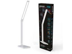 Светильник светодиодный настольный Qplus GTL501 10Вт 600лм 3000-6000К 170-265В бел. диммир. Qi USB Gauss GT5011