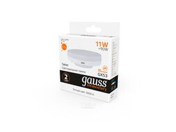 Лампа светодиодная Elementary 11Вт таблетка 3000К тепл. бел. GX53 810лм GAUSS 83811