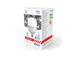 Лампа светодиодная Elementary 75Вт T140 6500К холод. бел. E40 7000лм Promo GAUSS 60438