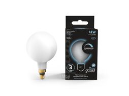 Лампа светодиодная филаментная Filament 14Вт G200 4100К нейтр. бел. E27 1170лм диммир. milky GAUSS 153202214-D