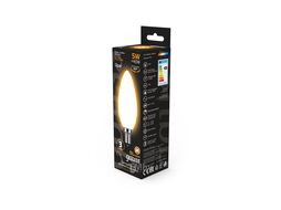 Лампа светодиодная филаментная Filament 5Вт свеча 2700К тепл. бел. 420лм milky GAUSS 103201105