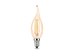 Лампа светодиодная филаментная Filament 5Вт свеча на ветру 4100К нейтр. бел. 420лм golden GAUSS 104801805