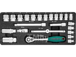 Набор головок торцевых 3/8"DR, 6-22 мм, 25 предметов Jonnesway S04H3125S