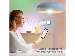 Лампа светодиодная умная Smart Home 5Вт свеча 2700-6500К 470лм измен. цветов. темпер. + диммир. управление по Wi-Fi GAUSS 1110112