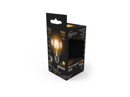 Лампа светодиодная филаментная Filament 10Вт A60 2700К тепл. бел. E27 930лм GAUSS 102802110