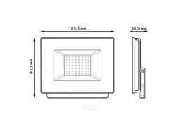 Прожектор светодиодный Elementary 50Вт 6500К 4500лм IP65 200-240В PROMO черн. Gauss 613100350P