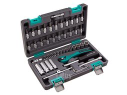 Набор инструмента, 1/4", Cr-V, S2, усиленный кейс, 47 предм. STELS 14099