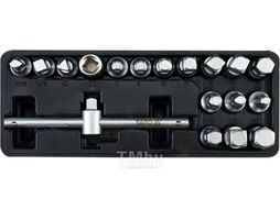 Головки торцевые для сливной пробки 3/8" (18пр) CrV Yato YT-0599