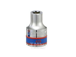 Набор торцевых головок KING TONY 1/2"&3/8", TORX Е-стандарт, E4-E20, вороток, 12 предметов 7112PR