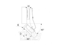 Петля с амортизатором 45, полунакладная WURTH 0683138025