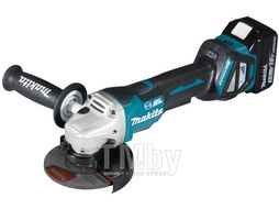Углошлифмашина аккумуляторная (18V / 2*5,0 Ah / Регул. оборотов / Клавиша / MakPac) MAKITA DGA517RTJ