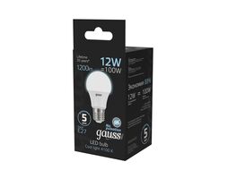 Лампа светодиодная Black 12Вт A60 4100К нейтр. бел. E27 1200лм GAUSS 102502212