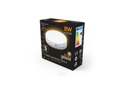 Лампа светодиодная Black 8Вт таблетка 3000К тепл. бел. GX53 680лм GAUSS 108008108