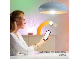 Лампа светодиодная умная Smart Home 5Вт свеча 2700К тепл. бел. 470лм диммир. управление по Wi-Fi GAUSS 1100112