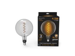 Лампа светодиодная филаментная Filament 4.5Вт G200 1800К тепл. бел. E27 100лм flexible gray GAUSS 154802005