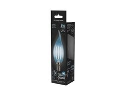 Лампа светодиодная филаментная Filament 5Вт свеча на ветру 4100К нейтр. бел. E14 450лм GAUSS 104801205