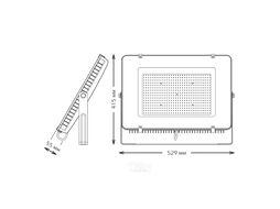 Прожектор светодиодный Qplus ДО 300Вт 6500К IP65 36000лм 175-265В черн. GAUSS 613511300