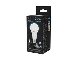 Лампа светодиодная Black 22Вт A70 4100К нейтр. бел. E27 2000лм GAUSS 102502222