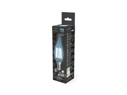 Лампа светодиодная филаментная Filament 13Вт Свеча на ветру 4100К E14 1150лм GAUSS 104801213
