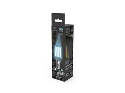 Лампа светодиодная филаментная Filament 13Вт Свеча на ветру 4100К E14 1150лм GAUSS 104801213