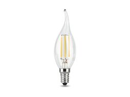 Лампа светодиодная филаментная Filament 5Вт свеча на ветру 4100К нейтр. бел. 450лм диммир. GAUSS 104801205-D