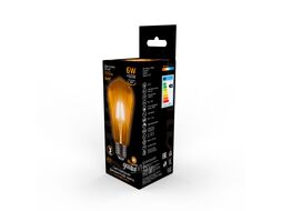 Лампа светодиодная филаментная Filament 6Вт ST64 2400К тепл. бел. E27 550лм golden GAUSS 102802006