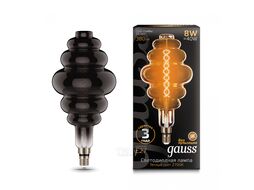 Лампа светодиодная филаментная Filament Honeycomb 8Вт 2700К тепл. бел. E27 380лм flexible gray GAUSS 159802008