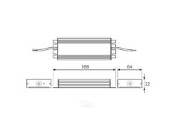 Блок питания Basic 12В 150Вт IP67 Gauss BT524