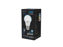 Лампа светодиодная Black 12Вт A60 6500К холод. бел. E27 1200лм GAUSS 102502312