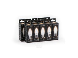 Лампа светодиодная Black 6.5Вт свеча 3000К тепл. бел. E27 520лм GAUSS 103102107