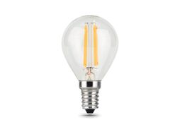 Лампа светодиодная филаментная Filament 11Вт шар 2700К тепл. бел. E14 720лм GAUSS 105801111