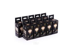 Лампа светодиодная филаментная Filament 11Вт шар 2700К тепл. бел. E14 720лм GAUSS 105801111