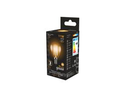 Лампа светодиодная филаментная Filament 11Вт шар 2700К тепл. бел. E14 720лм GAUSS 105801111