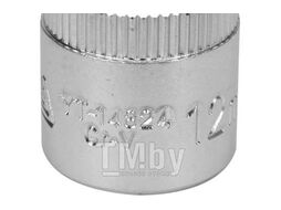 Головка торцевая spline 1/2" 6гр. 12мм L38мм CrV на держателе Yato YT-14824